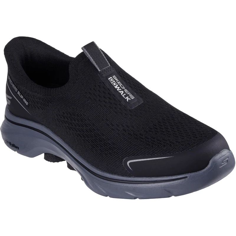 Skechers GO WALK 7 Easy On Evolution Textile Men's Black/Charcoal Sneakers UK 8 / EU 42.5 / US 9