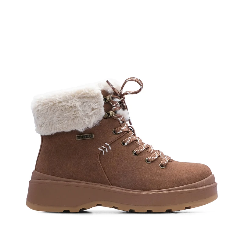 Botim Salto Raso Mulher Camel 35