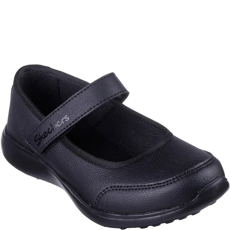 Skechers Microstrides Recess Rules Mary Jane School Shoes Black / Junior 5