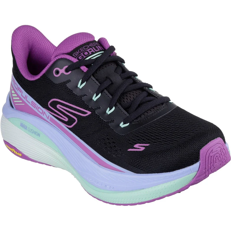 Skechers Performance Max Cushioning Propulsion Textile Women's Black/Purple Sneakers UK 6 / EU 39 / US 9