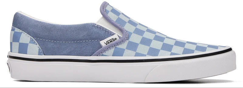 U Classic Slip On Checkerboard Light Blue 9