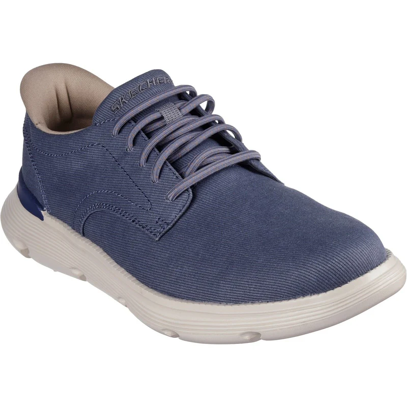Skechers Garza Clive Cotton Men's Blue Lace-Up Shoes UK 7 / EU 41 / US 8