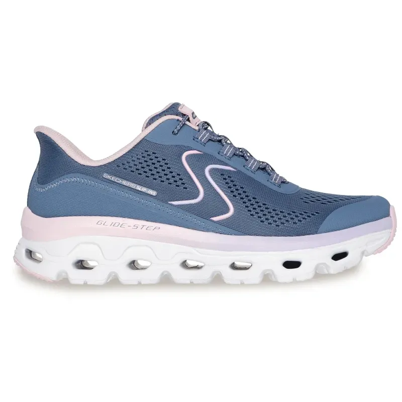 Tênis Esportivo Skechers Slip-Ins Azul Feminino 36 ARDOSIA/ROSA