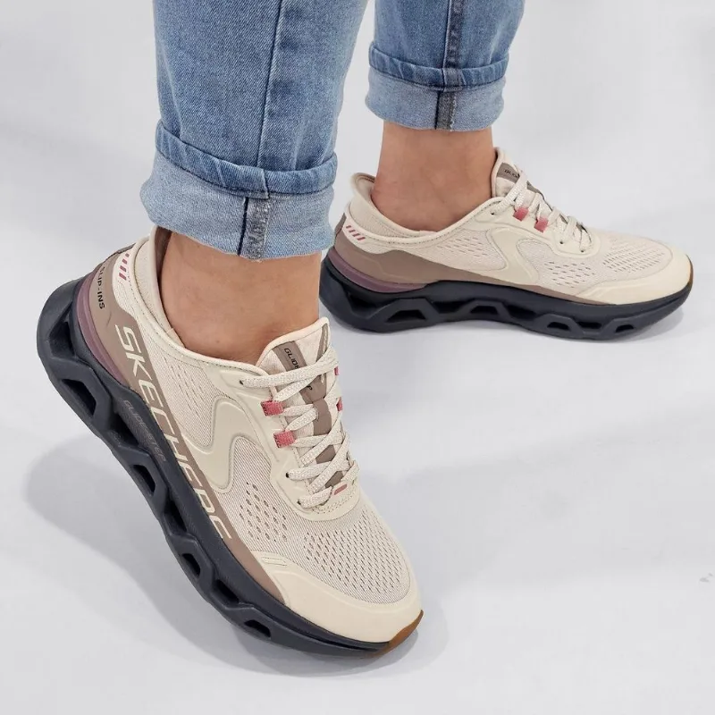 Tênis Skechers Feminino Calce Fácil Glide Step Altus 38 / Bege