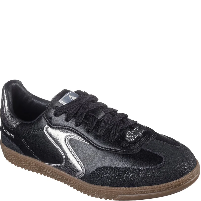 Skechers Hotshot Cool Glow Trainer Black/Silver / 5