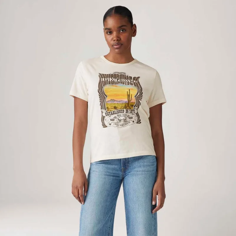 Camiseta Levi's® Iconic Graphic Branca Manga Curta - S USA | P BR
