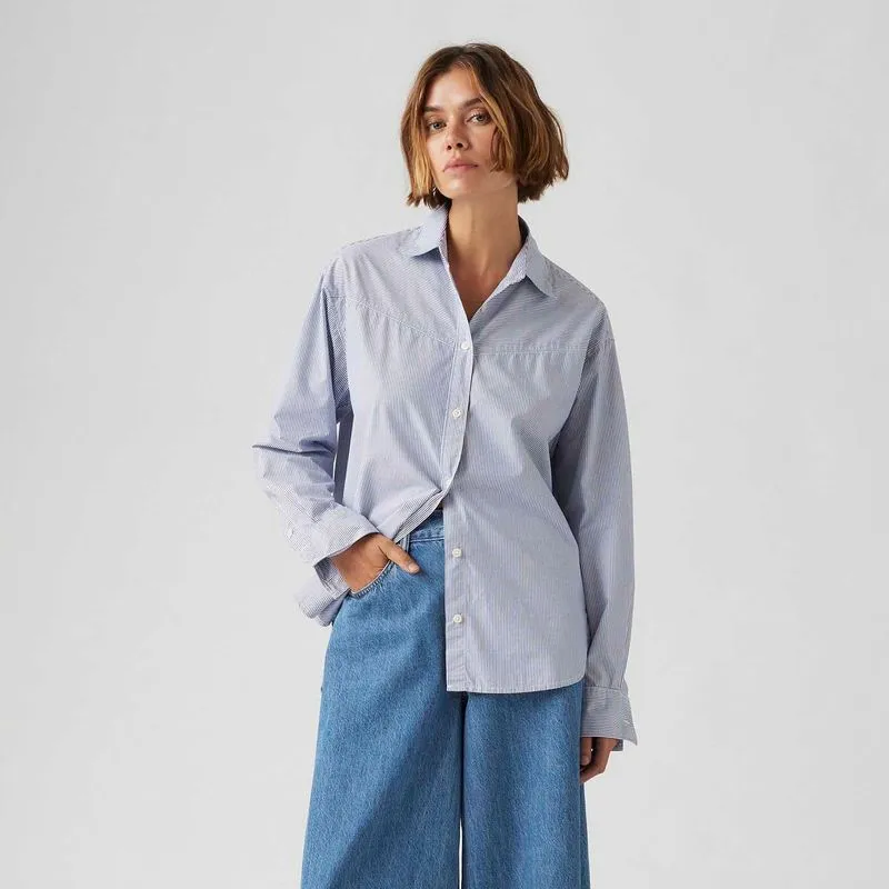 Camisa Levi's® Herline Novelty Azul Manga Longa - L USA | G BR