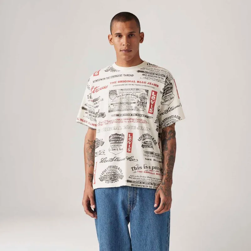 Camiseta Levi's® Vintage Graphic Tee Bege Manga Curta - L USA | G BR