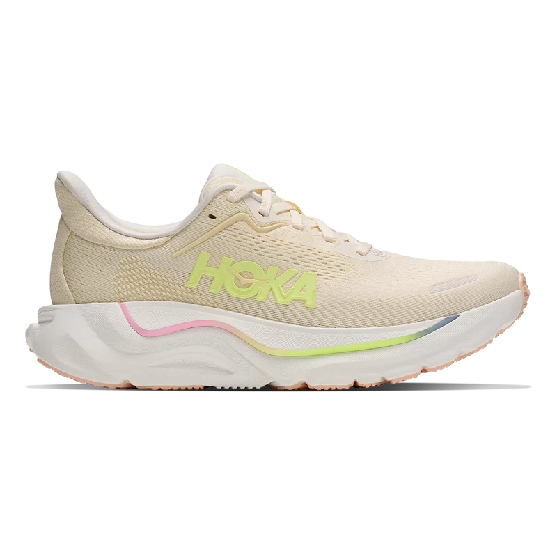 Hoka Arahi 9 Vintage Yellow - Alabaster / B / 5