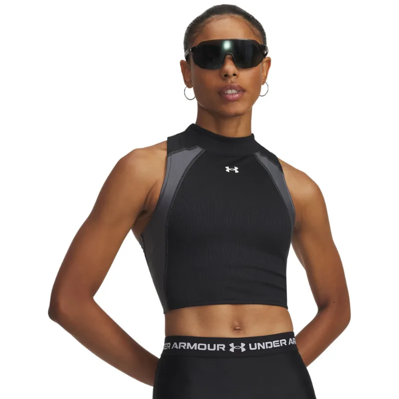 Regata de Treino Under Armour HeatGear Rib Feminina M Preto