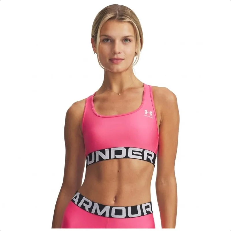 Top Under Armour HG Authentics Mid Feminino GG / Rosa