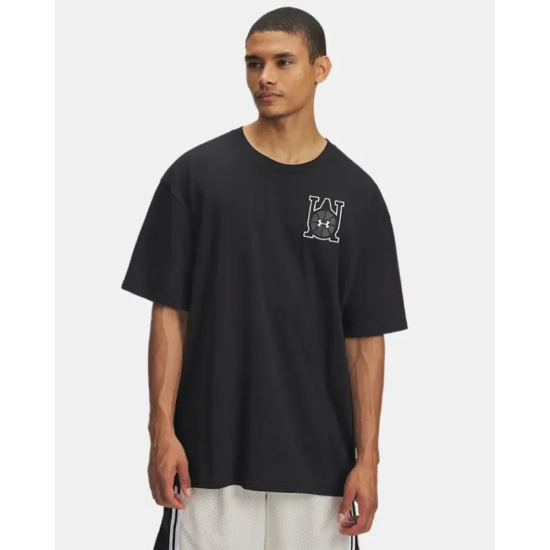 Remera de Basketball Oversized Hoops Courtside Heavyweight para Hombre UA M HWT OS Hoops Courtside
