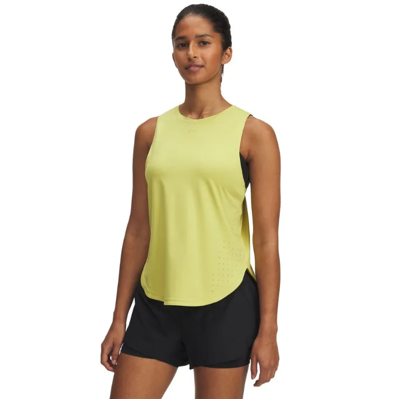 Regata de Corrida Under Armour Launch Elite Tank GG Amarelo