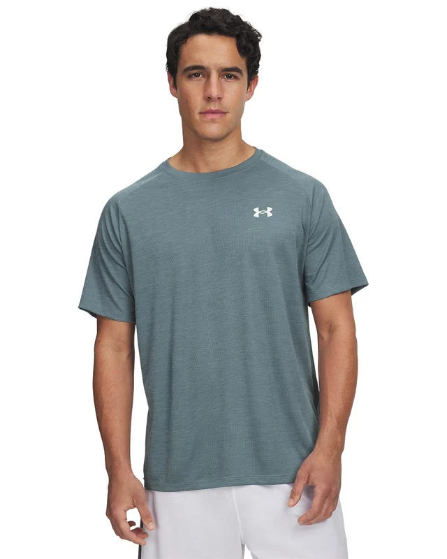 Under Armour Tech™ Textured Short Sleeve - Men M / Jasper Blue-White