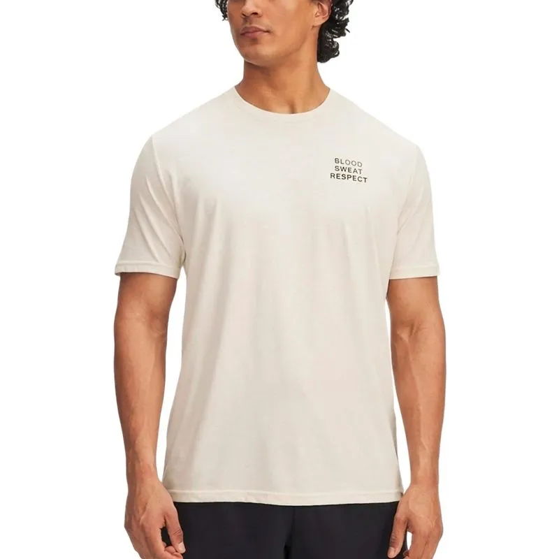 Remera Under Armour Project Rock Beige Hombre Talle: S - Color: BEIGE