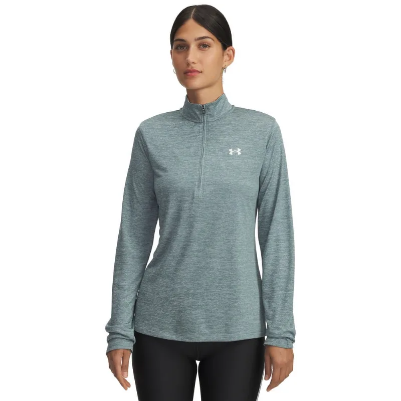 Moletom de Treino Under Armour Tech 1/2 Zip Twist Feminino GG Azul