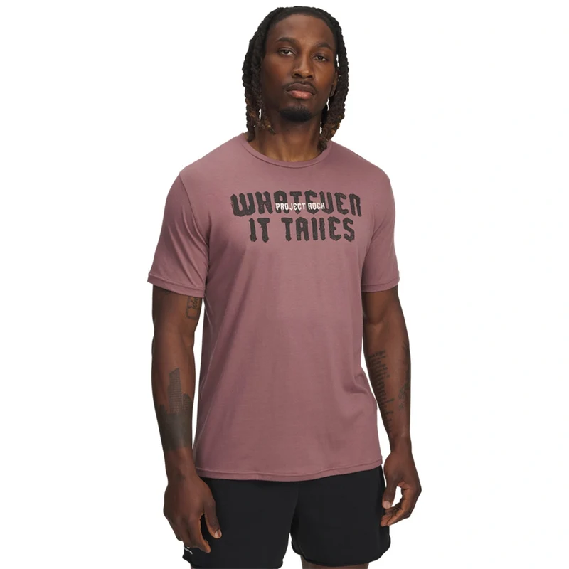 UA Men Project Rock Q3 Short Sleeve 1 | 6005046 M / 6005046-651