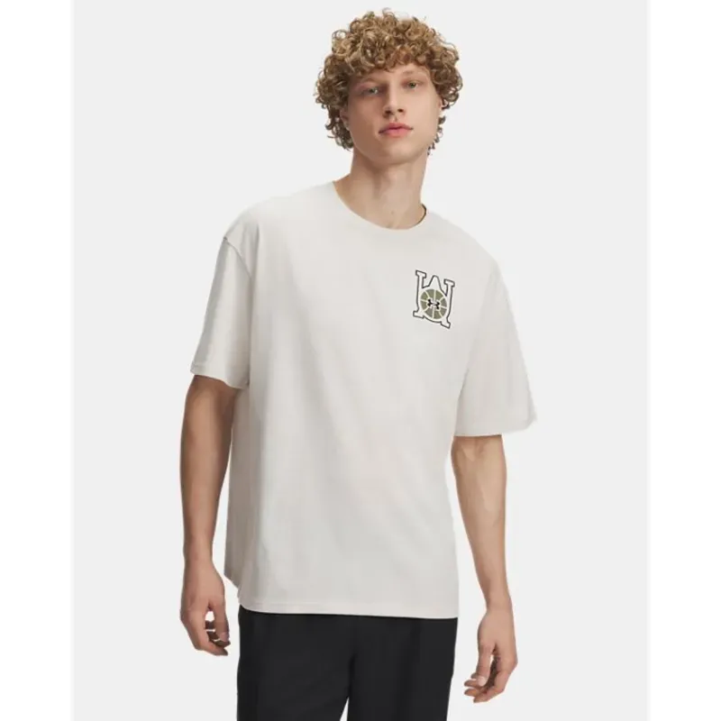 Remera de Basketball Oversized Hoops Courtside Heavyweight para Hombre UA M HWT OS Hoops Courtside
