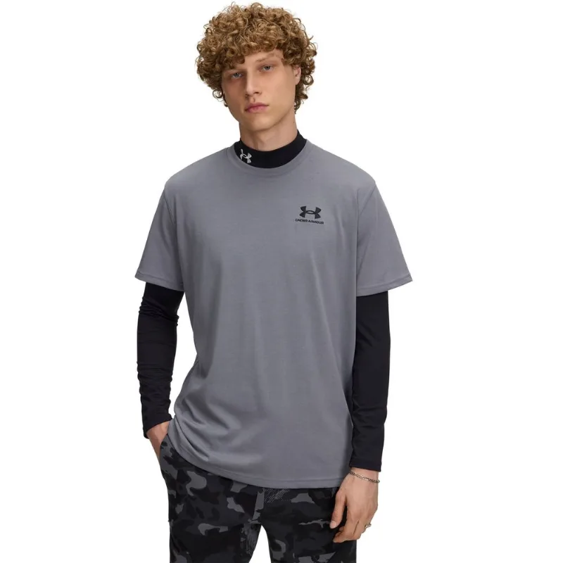 Camiseta Sportstyle Under Armour Logo Heavyweight P Cinza