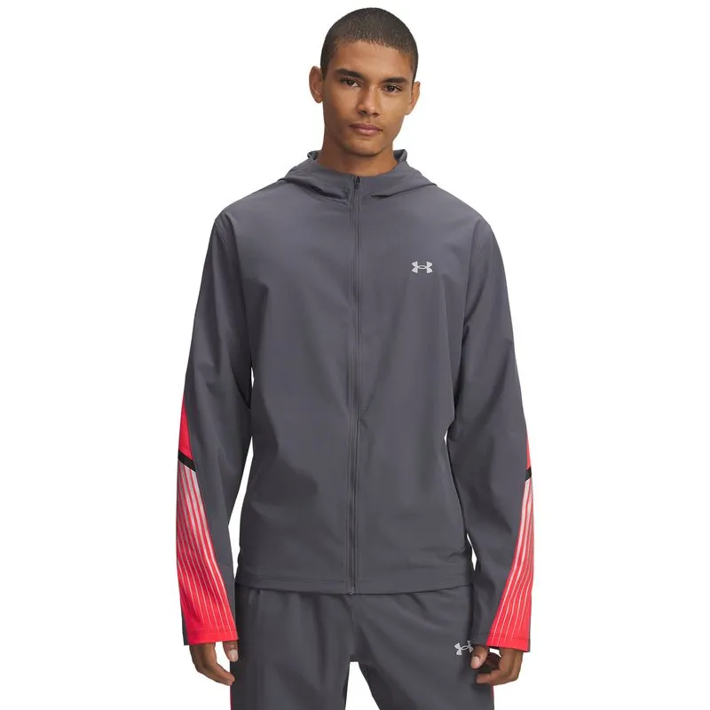 UA Velociti Storm Hooded Jkt-GRY M