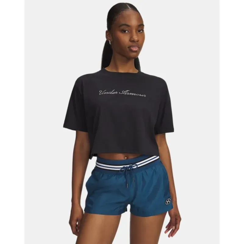 Camiseta Corta Logotipo UA para Mujer