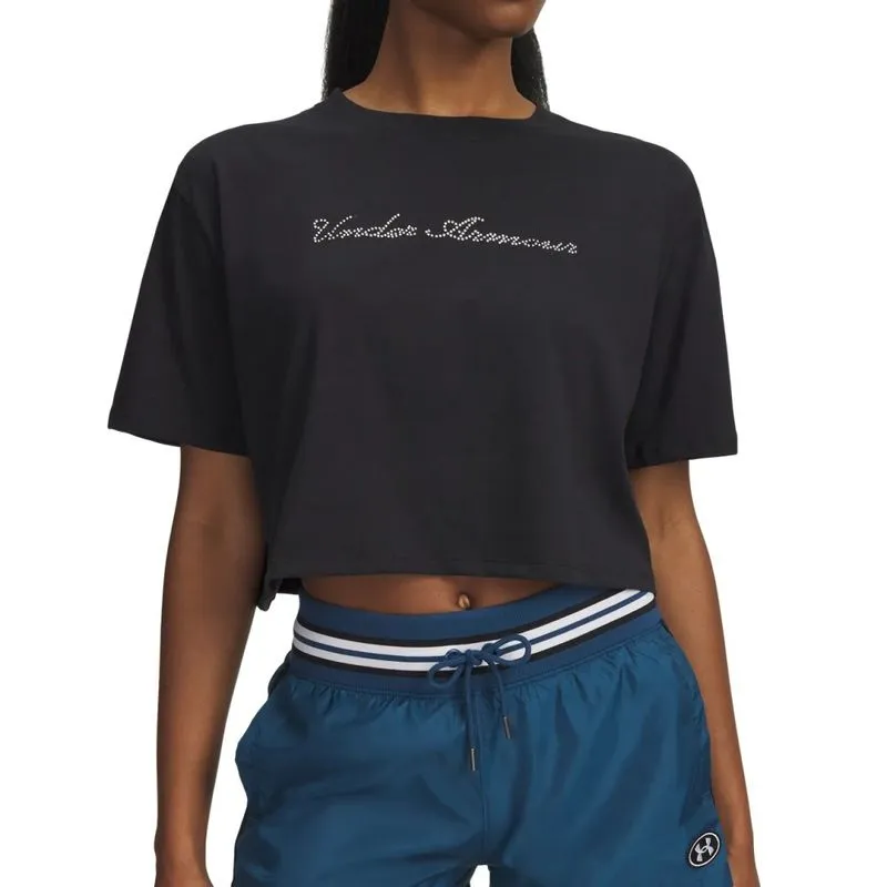 Blusa Cropped Under Armour CROP Feminina Preta GG