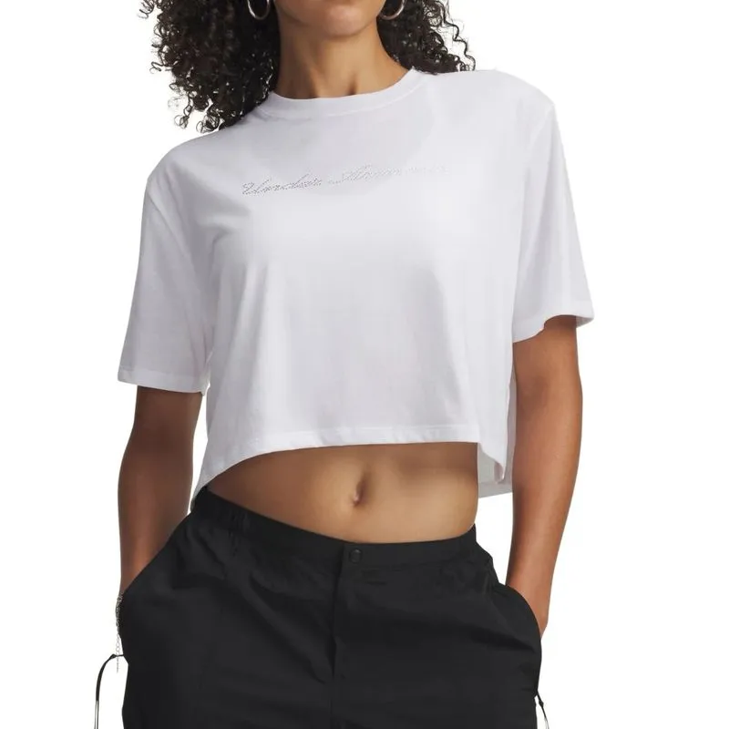 Blusa Under Armour WM Crop Feminina Branco Casual GG