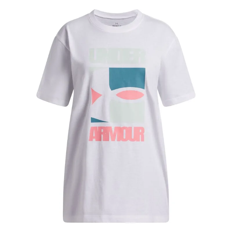 Camiseta Sportstyle Under Armour Block Logo 8 Branco