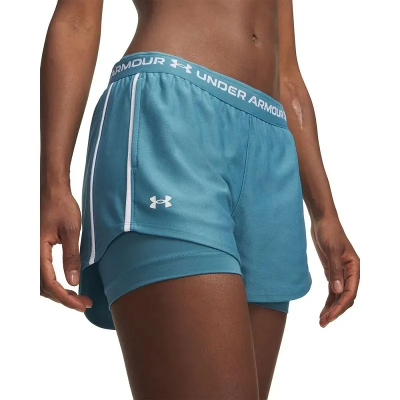 Shorts Under Armour Tech Play 2 em 1 Feminino Azul GG