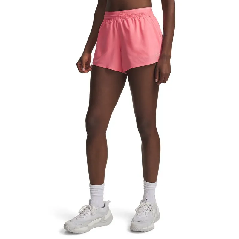 UA Vanish Woven 3in Shorts-PNK S