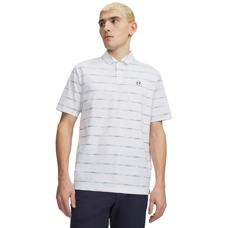 UA Drive Chill Printed Polo-WHT S