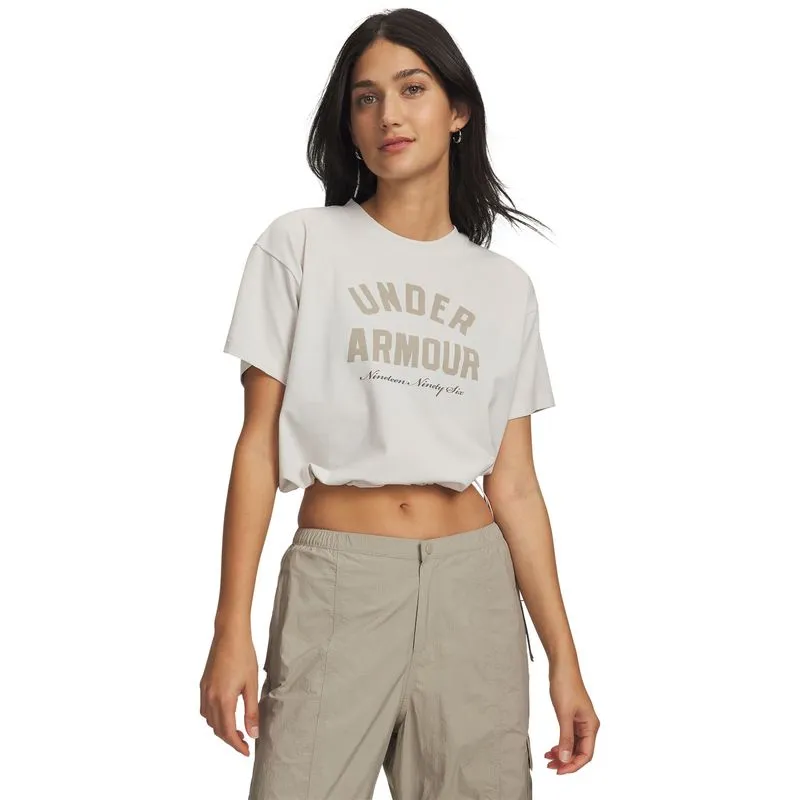 UA Bungee Hem Tee-WHT L