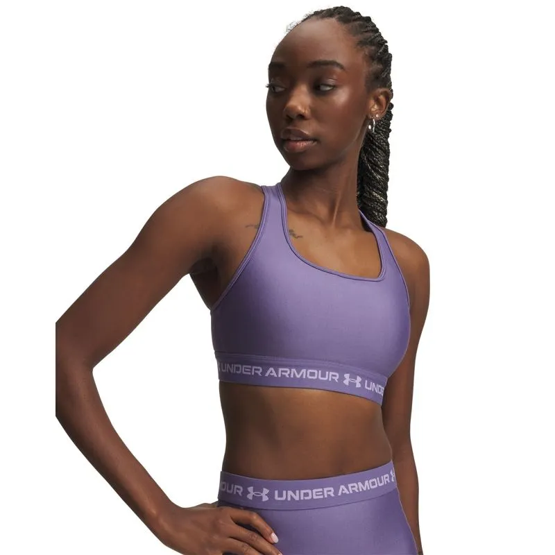 Top de Treino Feminino Under Armour Crossback Mid Bra M / Roxo