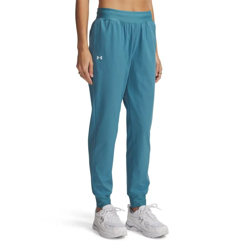 UA Rival Hi Rise Woven Pant-BLU XS