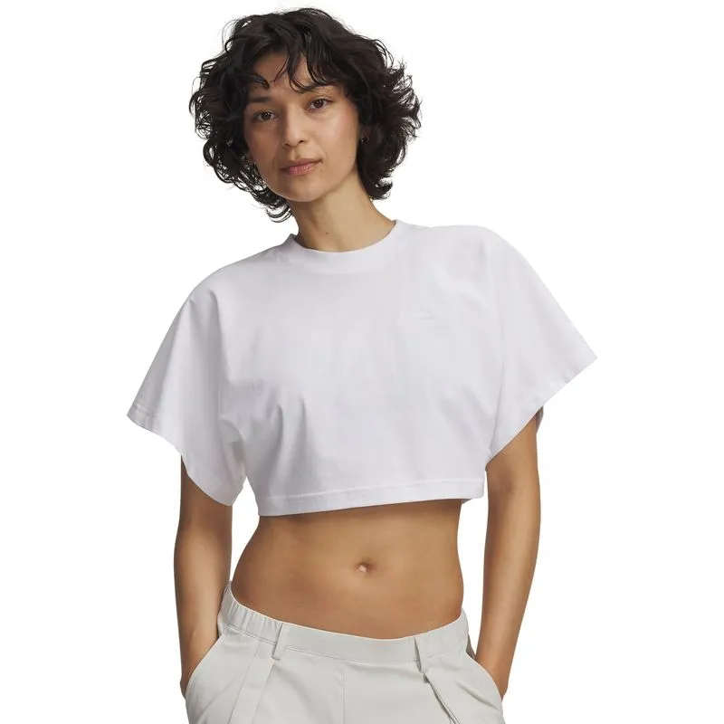 Cropped Script SS Tee-WHT XS