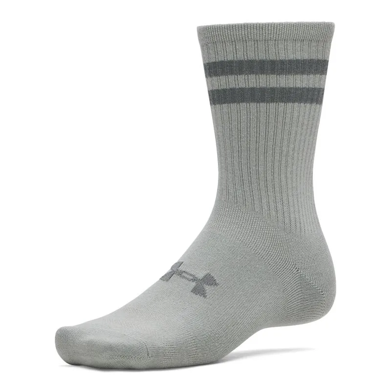UA Essential 6pk Crew-GRY M