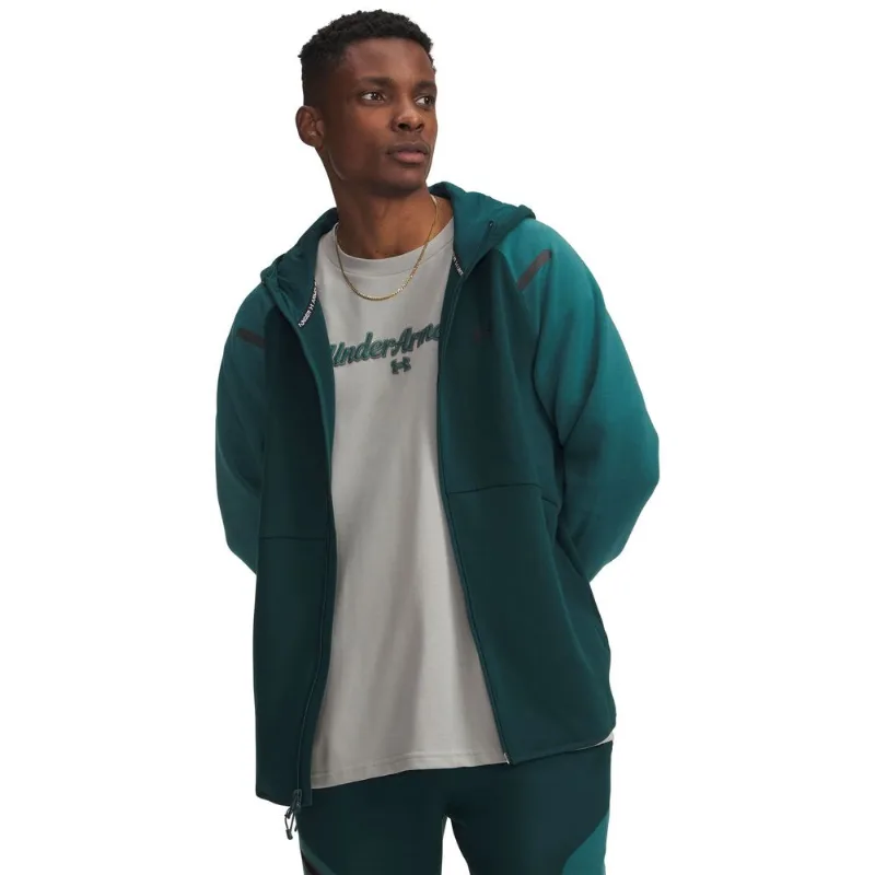Jaqueta Sportstyle Under Armour Unstoppable Full Zip P Verde