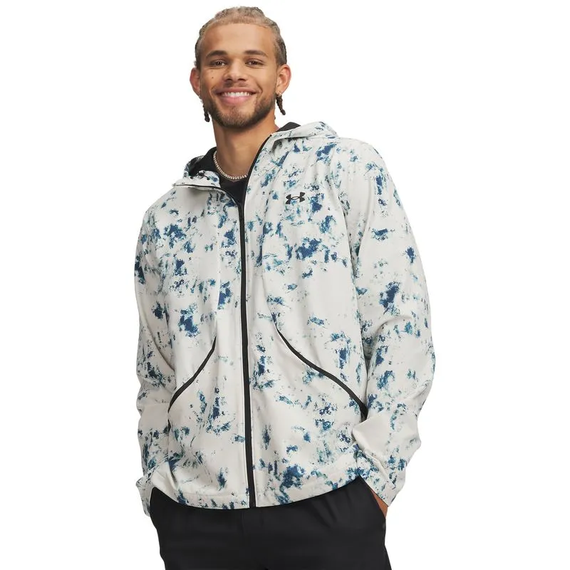 UA Unstoppable Woven Prt Jkt-WHT S