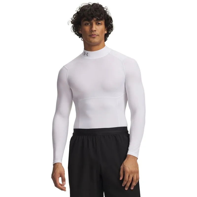UA HG Elite Comp Mock LS-WHT M