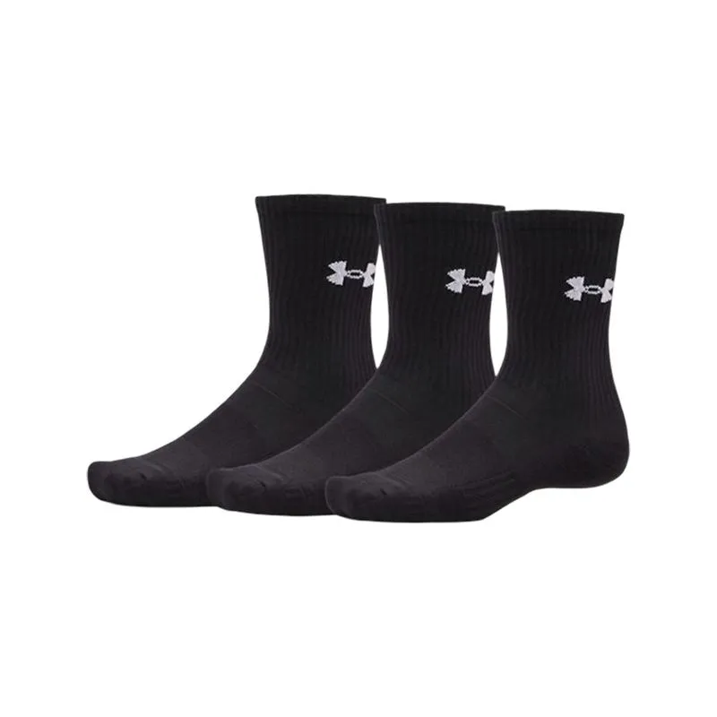 Media Under Armour Tripack Performance Cotton Crew Talle: S - Color: Negro