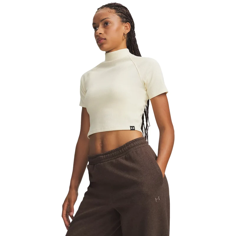 T-Shirt Donna Under Armour Rival Rib Beige M