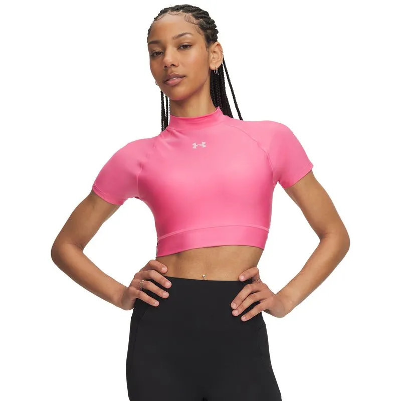 HEATGEAR Crop Mock SS-PNK L