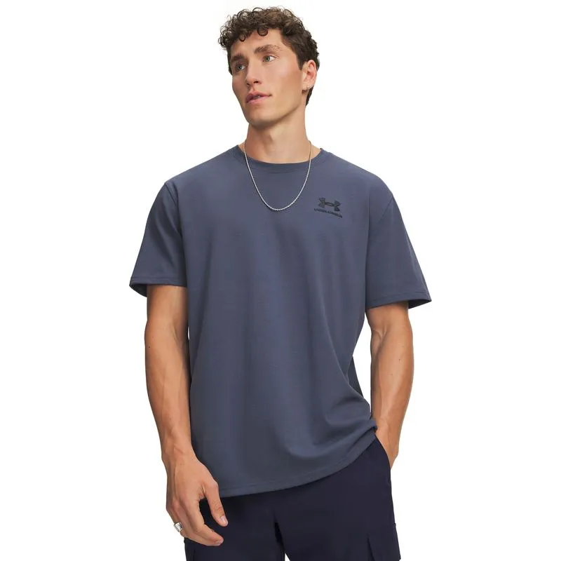 UA M LOGO EMB HEAVYWEIGHT SS-GRY S