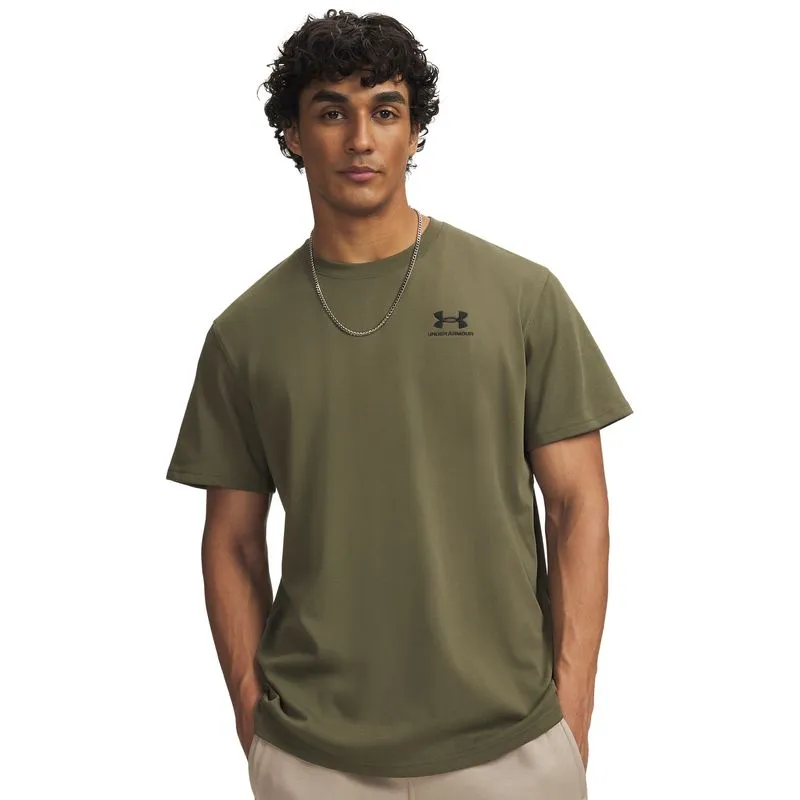 UA M LOGO EMB HEAVYWEIGHT SS-GRN L