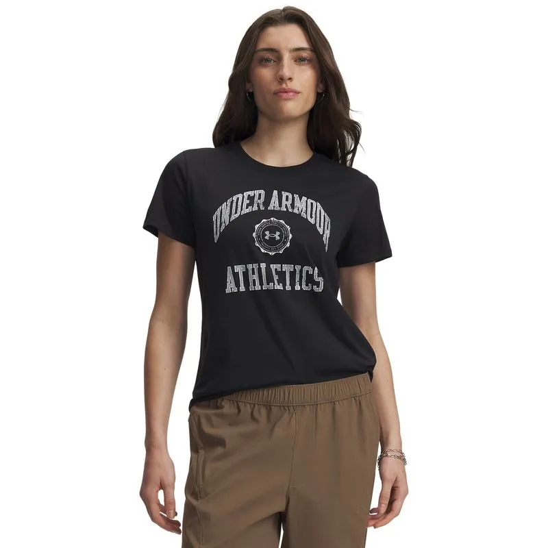 UA W ATHLETICS ARCH SS-BLK S