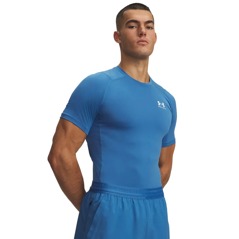 T-Shirt Uomo Under Armour HeatGear Azzurro Bianco S