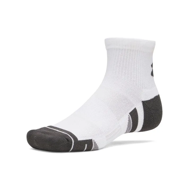 New UA Perf Tech 3pk Qtr-WHT L