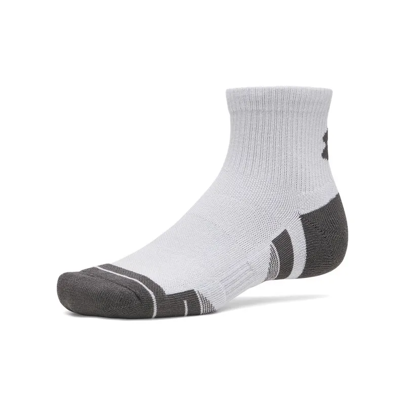 New UA Perf Tech 3pk Qtr-GRY M