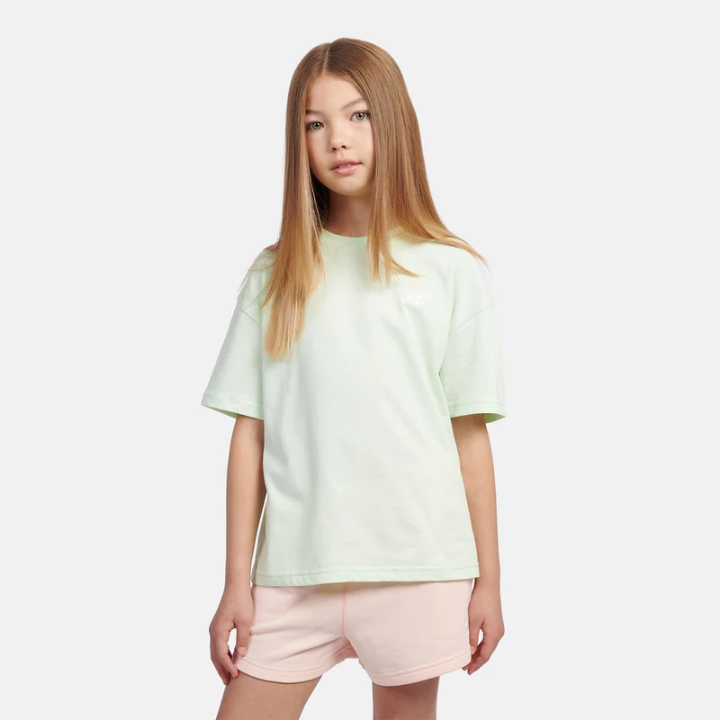 New Balance Girls' Small Logo Jersey T-Shirt Pink Taffy / 14-15Y
