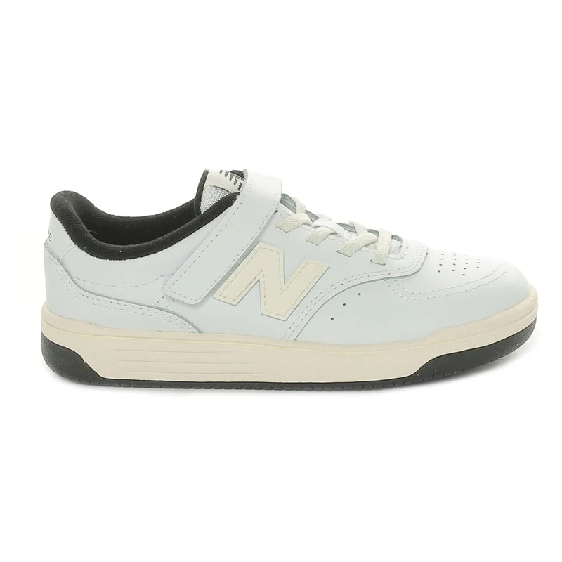 Sneakers Bambino New Balance B80 Court PS Bianco Nero 33 1/2
